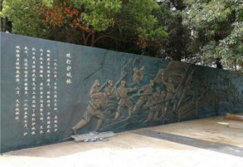 抗戰主題銅浮雕-天長戰役紀念園戰爭主題抗戰人物浮雕墻